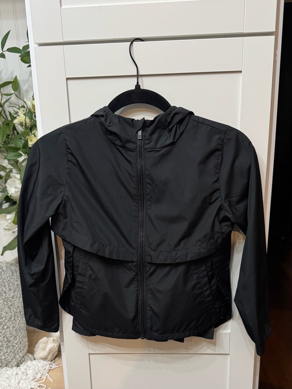 Target- All In Motion Pleated Black Windbreaker Jacket With Hood